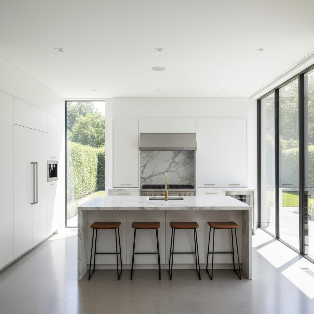 Luxury kitchen with built-in appliances